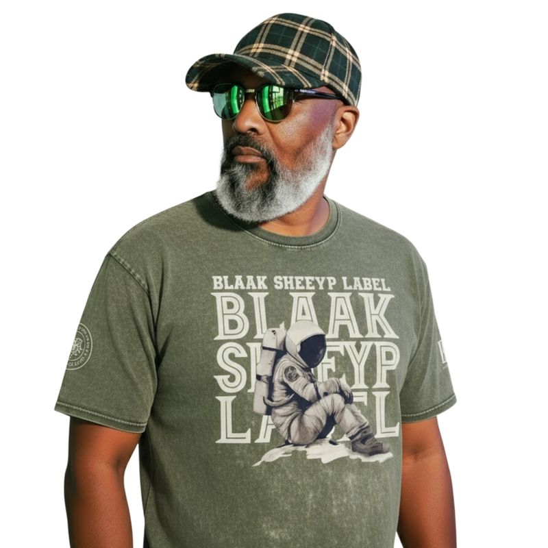 Targhee Premium Denim T-Shirt | BLAAK SHEEYP LABEL (GREEN)