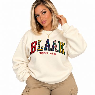 BORERAY Premium Crewneck Sweatshirt | BLAAK SHEEYP LABEL (SANDSHELL)