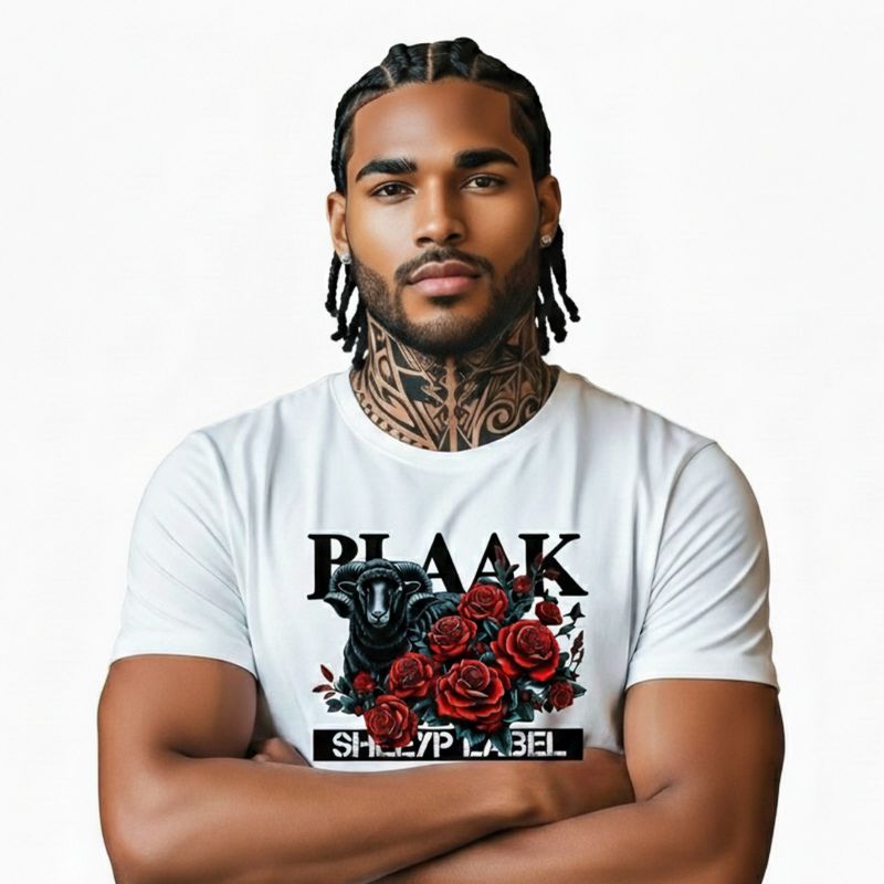 Shetland Premium T-Shirt | BLAAK SHEEYP LABEL (WHITE)