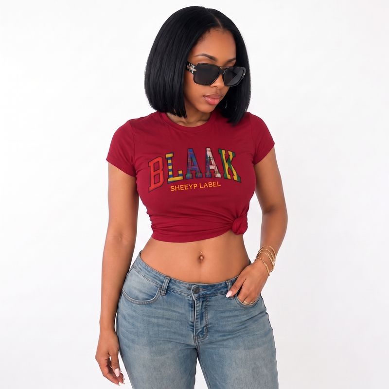 BORERAY Premium T-Shirt | BLAAK SHEEYP LABEL  (CARDINAL)