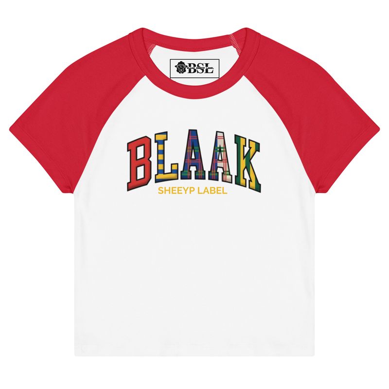BORERAY Premium Women’s Micro Rib Baby Tee | BLAAK SHEEYP LABEL (RED)