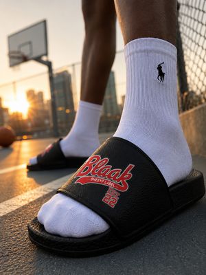 ICELANDIC Premium Men’s Slides | BLAAK SHEEYP LABEL (BLACK)
