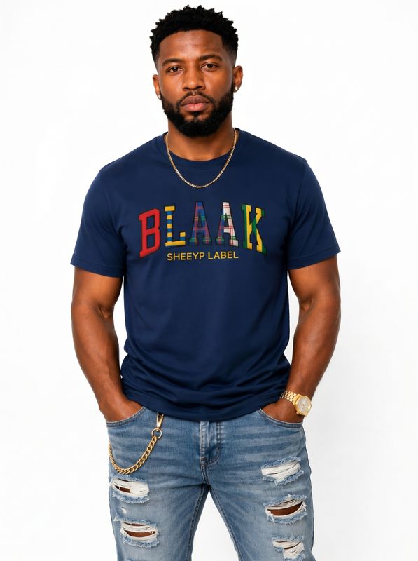 BORERAY Premium T-Shirt | BLAAK SHEEYP LABEL (NAVY)