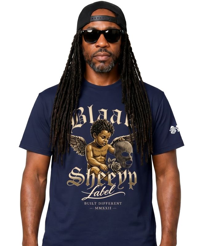 AXION Premium T-Shirt | BLAAK SHEEYP LABEL (NAVY)
