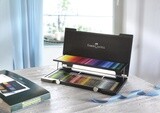 Crayon Faber-Castell Polychromos, caja de madera, 120 colores