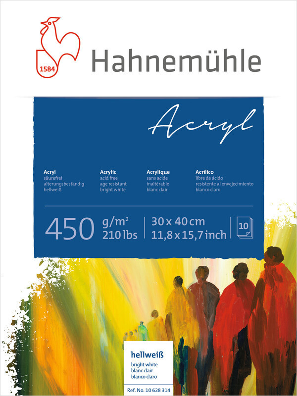 Block Hahnemühle Acrylic 450gsm 30 x 40cms 10h