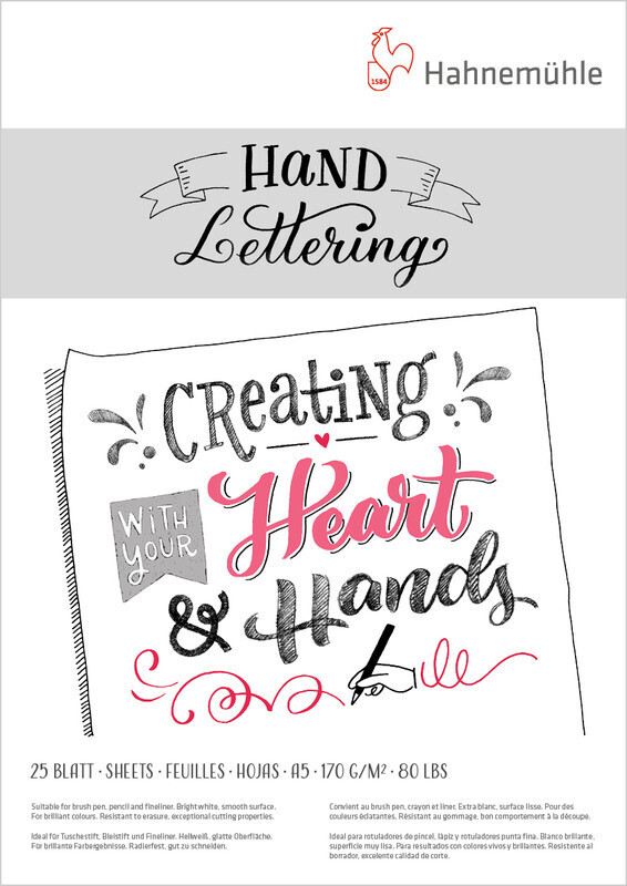 Block Hahnemühle Hand Lettering A5 25 Hojas 170g