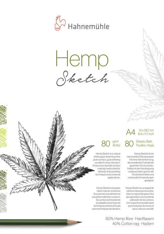 Block Hahnemühle Hemp Sketch A4 80g 80 Hojas