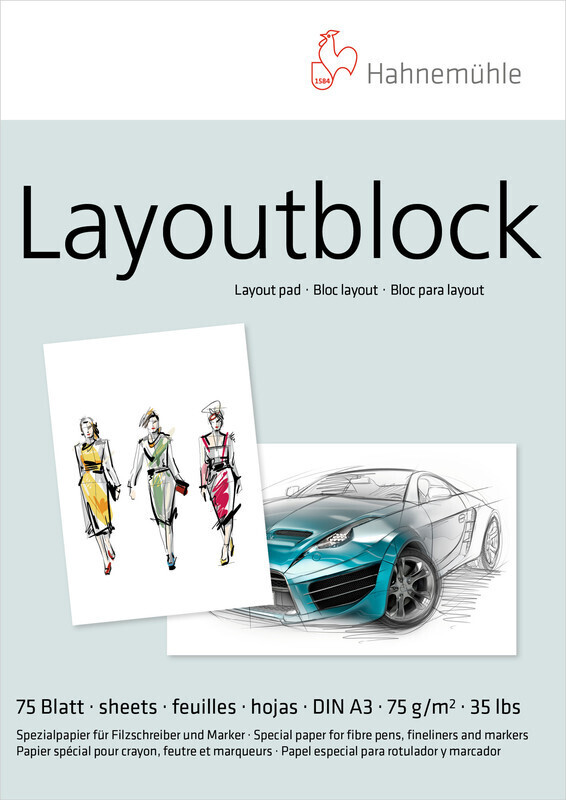 Block Hahnemühle Layout Pad 75g A3 75 Hojas