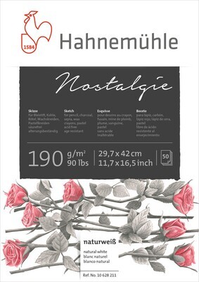 Block Hahnemühle Nostalgie, tamaño A3, 50 hojas 190gr