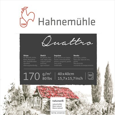 Block Hahnemühle Quattro Sketch 170g 40 x 40cm 50 Hojas