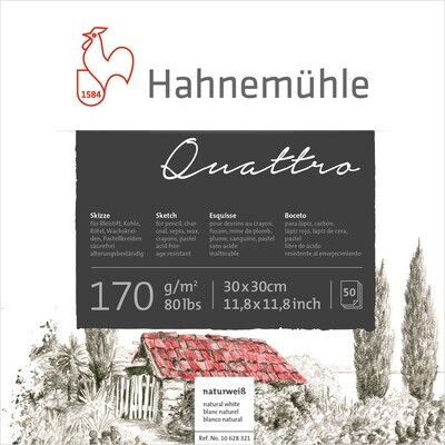 Block Hahnemühle Quattro Sketch 170g 30 x 30cm 50 Hojas