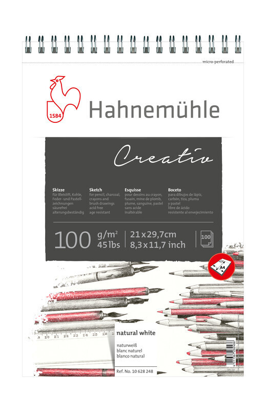 Block Hahnemühle Sketch Pad Creativ 100g Espiral 100 Hojas A4