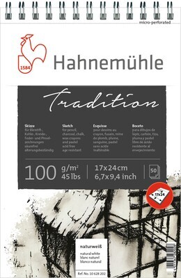 Block Hahnemühle Tradition Sketch 100g 30 x 42cm 50 Hojas Espiral