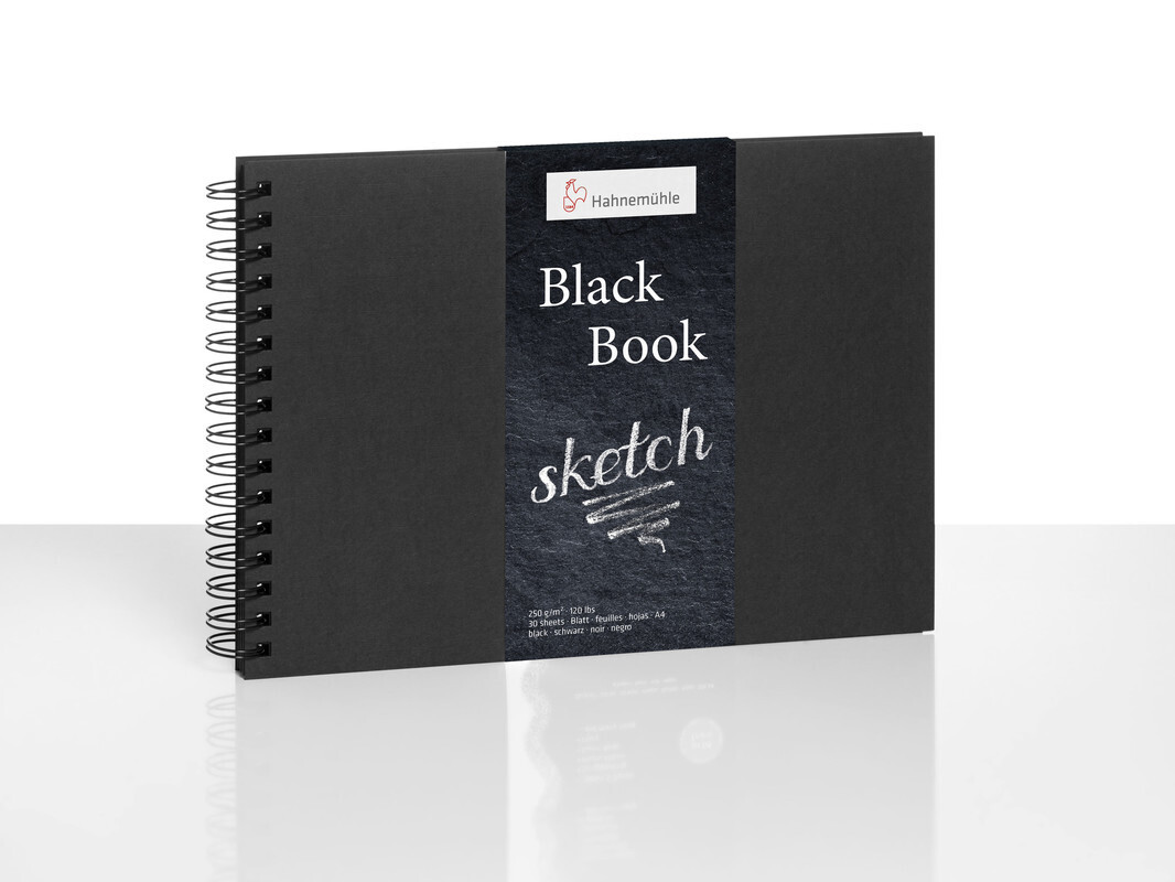 Cuaderno Hahnemühle Black Book, tamaño A4, 250 gr. 30 Hojas
