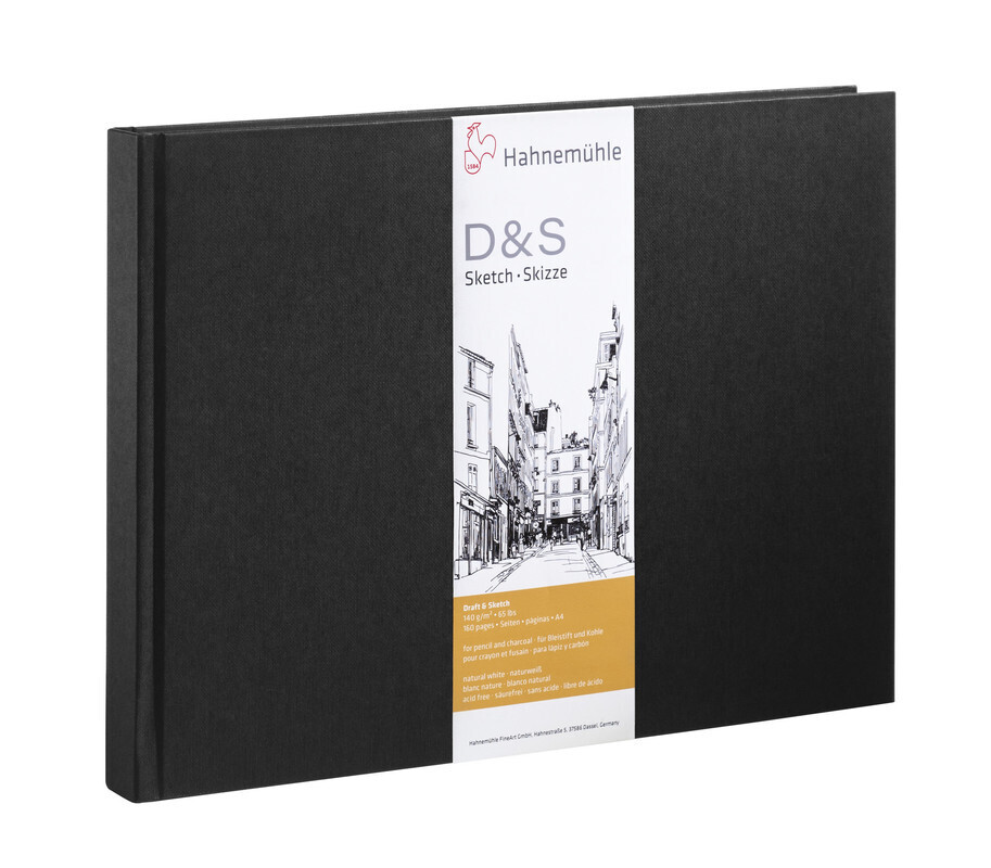 Cuaderno Hahnemühle D&amp;S Horizontal A5 Negro 140g 80 Hojas
