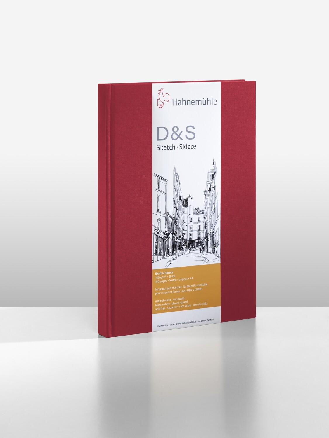 Cuaderno Hahnemühle D&amp;S Vertical A4 Rojo 140g 80 Hojas