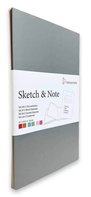 Cuaderno Hahnemühle Sketch &amp; Note A5 2pk Gris / Fucsia