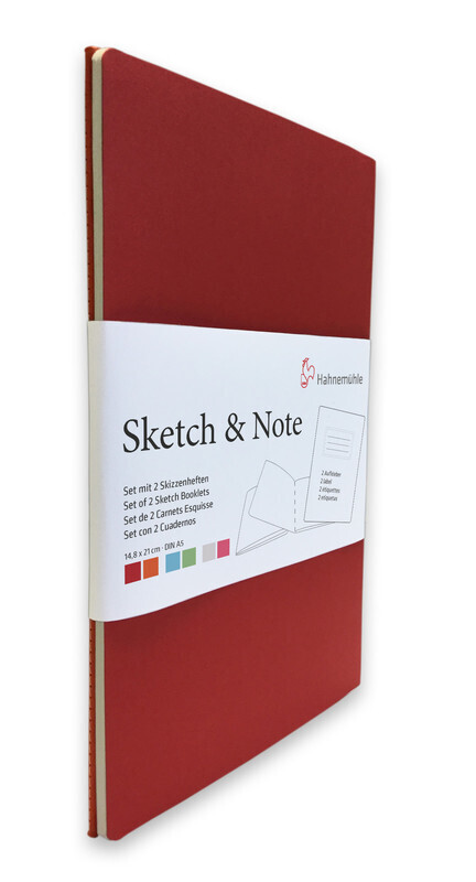 Cuaderno Hahnemühle Sketch &amp; Note A4 2pk Rojo / Naranja