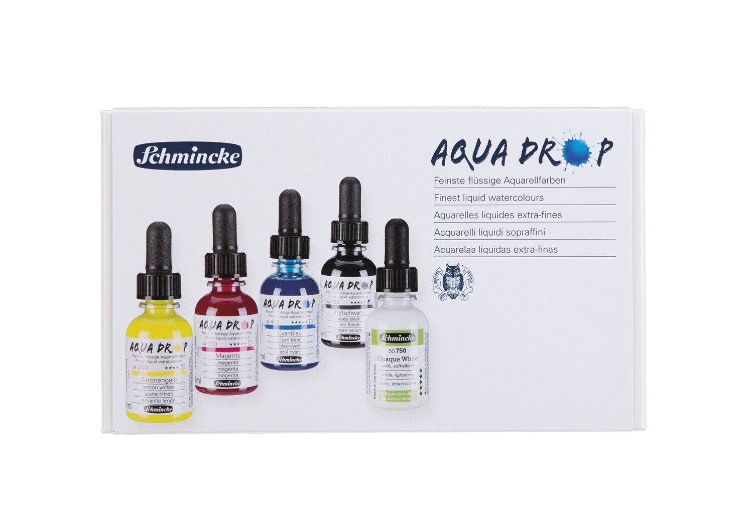 Acuarela Schmincke Aqua Drop Set, 4 colores + Blanco