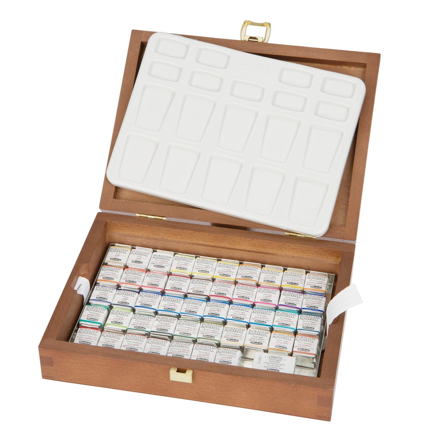 Acuarela Schmincke Horadam Caja de Madera, 47 colores + Onetz