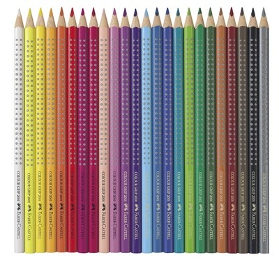 Lapiz Faber Castell Color Grip 2001, 24 colores, caja de metal