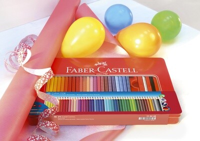 Lapiz Faber-Castell Color Grip 2001, 48 colores, caja de metal