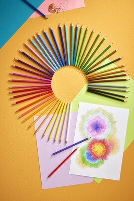 Lapiz Faber Castell Hexagonal, 24 colores, Caja de Metal