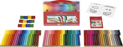 Marcador Faber Castell Connector Pen Maletin 60 Colores