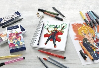Marcador Faber-Castell Pitt Artist Pen Manga 6 Piezas Mangaka