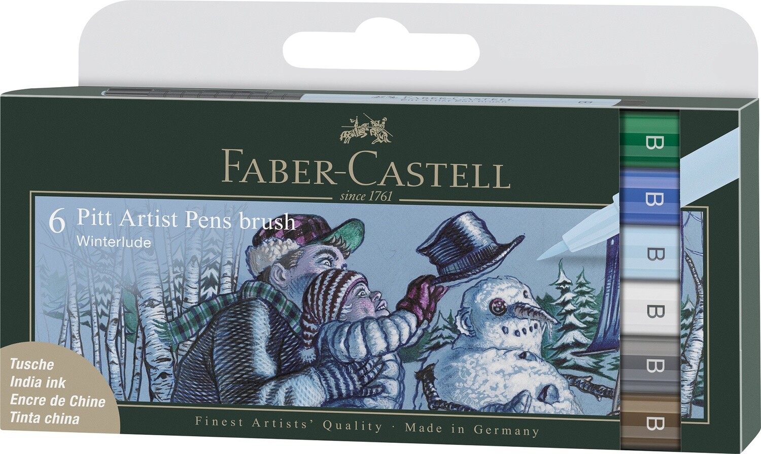 Marcador Faber Castell Pitt Artist Pen Brush 6 col.  Winterlude