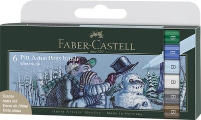 Marcador Faber Castell Pitt Artist Pen Brush 6 col.  Winterlude