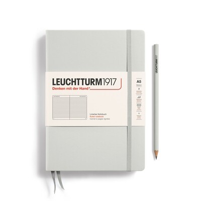 Cuaderno Leuchtturm1917 Medium A5 Light Grey, Hojas con Rayas