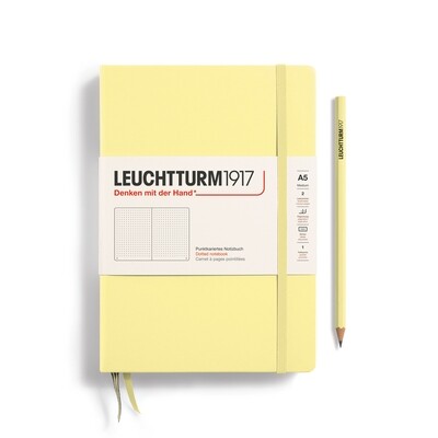 Cuaderno Leuchtturm1917 Medium A5, Vanilla, Hoja con Puntos