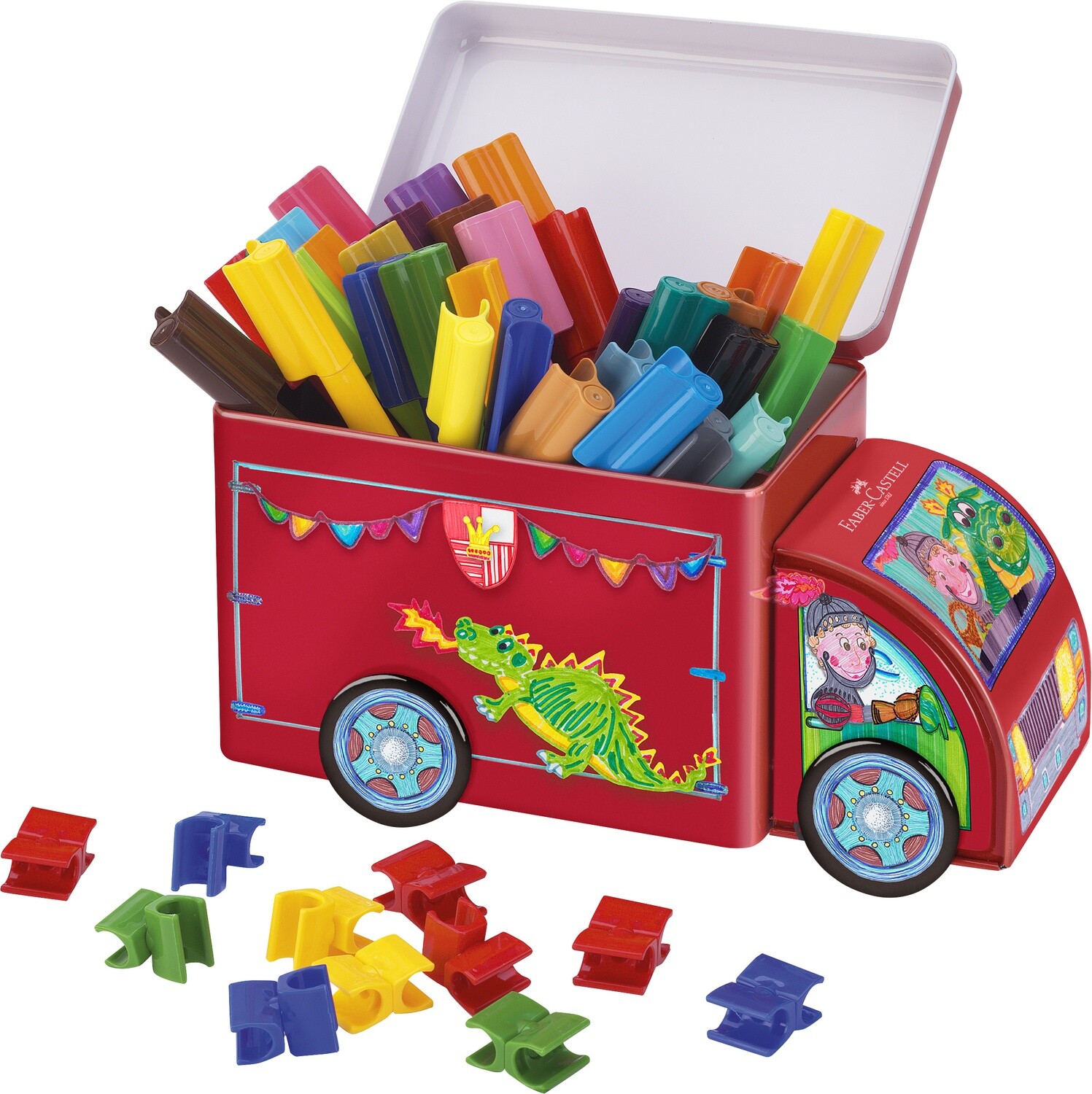 Marcador Faber Castell Connector Pen Truck, Caja 43 Piezas