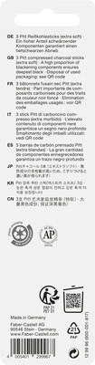 Carboncillo Comprimido Faber Castell Extra Blando 3 Piezas