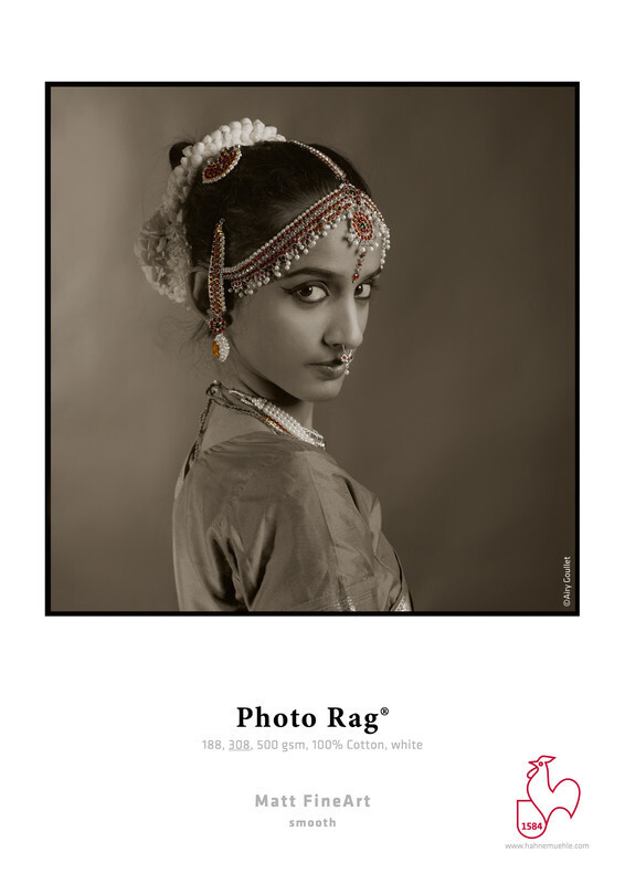 Papel fotográfico Hahnemuhle Inkjet Photo Rag Smooth, 308 gramos, rollo de 36 pulgadas x 12 metros