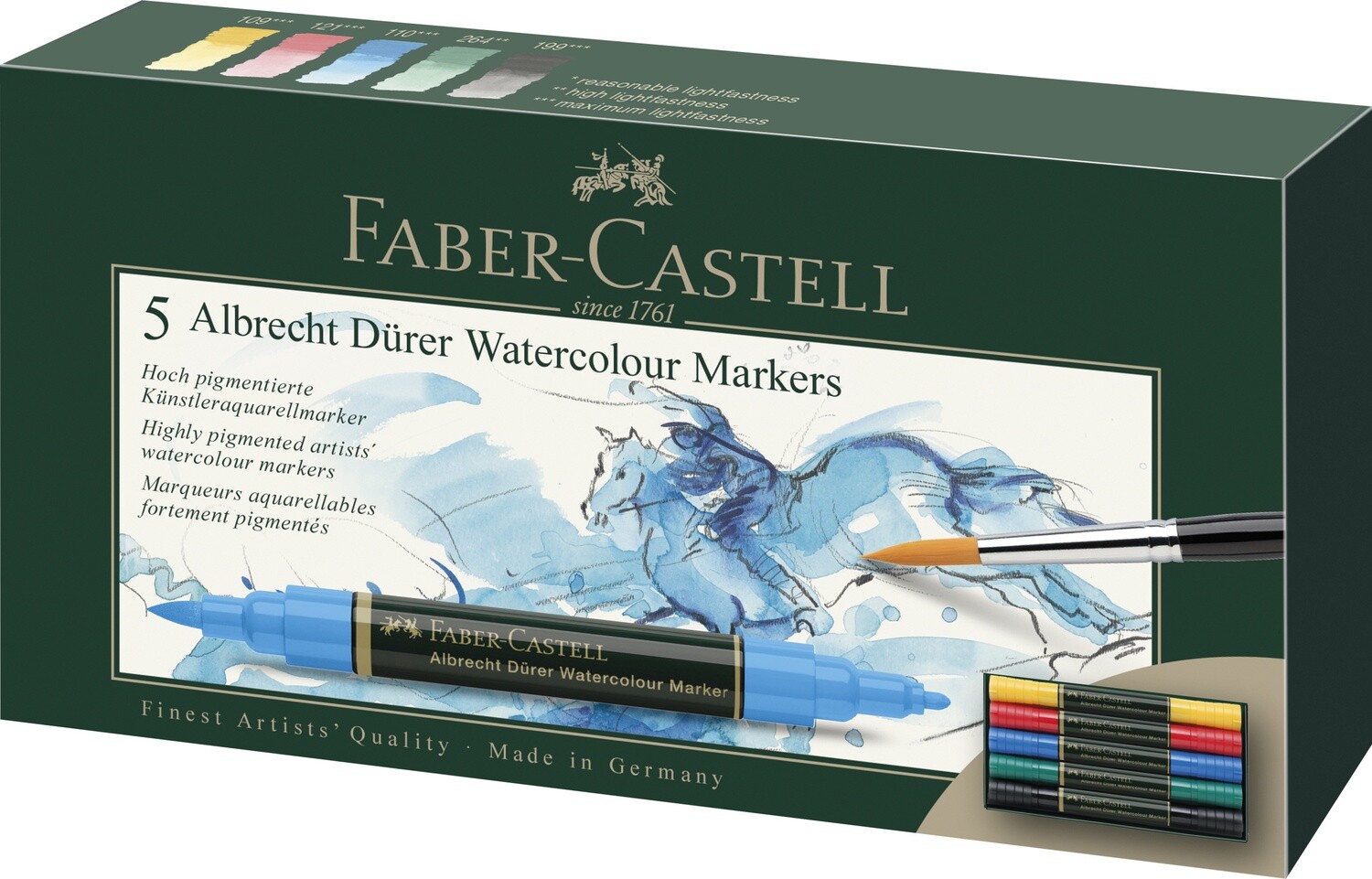 Marcador Faber Castell Albrecht Durer Watercolour Marker 5 Colores