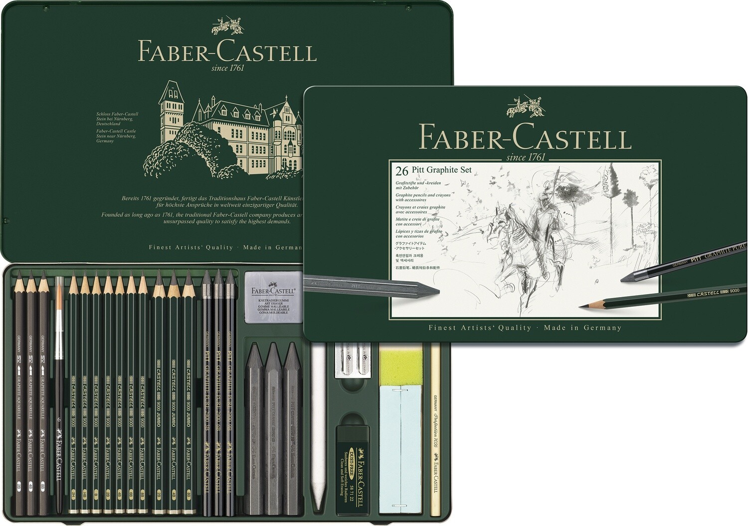 Lapiz Faber Castell Pitt Graphite Set, 26 piezas