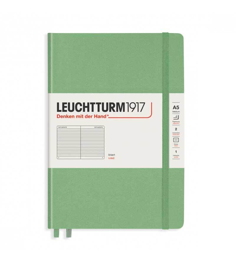 Cuaderno Leuchtturm1917 Medium A5 Sage, Hoja con Rayas