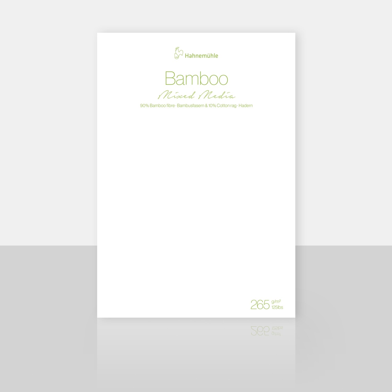 Cartulina Hahnemühle Bamboo 50 x 65 centímetros, 265 gramos, paquete de 10 pliegos