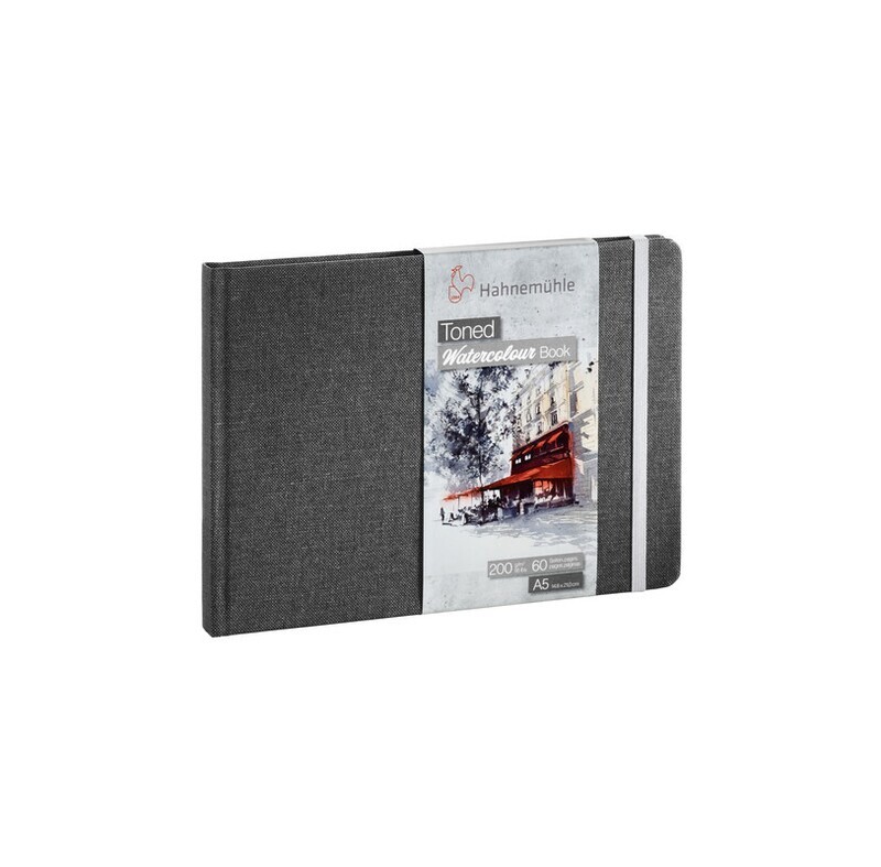 Cuaderno Hahnemühle Toned Watercolour Grey Book A5, 200 Gramos