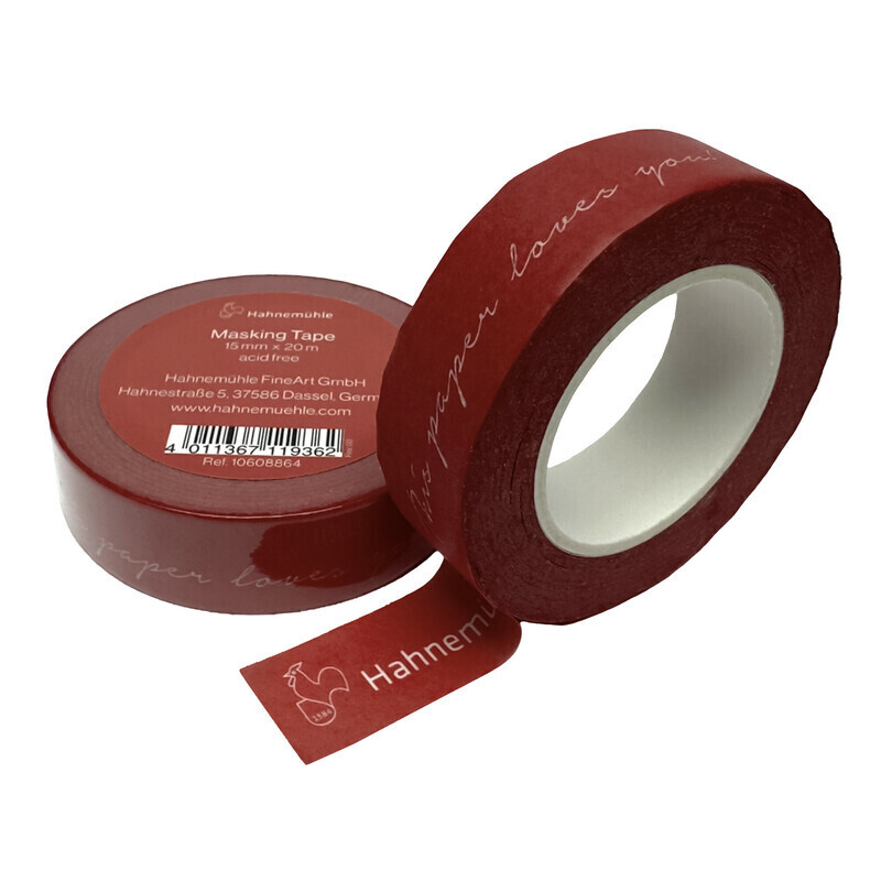 Cinta para enmascarar Hahnemühle Masking Rojo Tape 15mm x 20 mts
