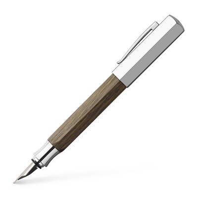 Pluma Fuente Faber-Castell Ondoro Roble Ahumado Punto Medio