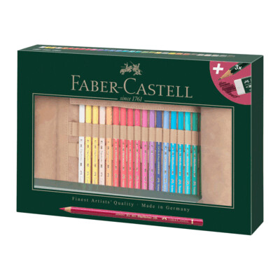 Lápiz Faber Castell Polychromos Pencil Roll,  34 piezas