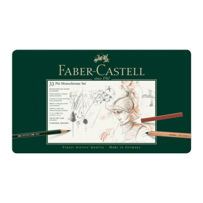Lapiz Faber Castell Pitt Monochrome Set 33 Piezas