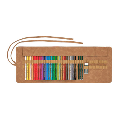 Lápiz Faber Castell Polychromos Pencil Roll,  34 piezas
