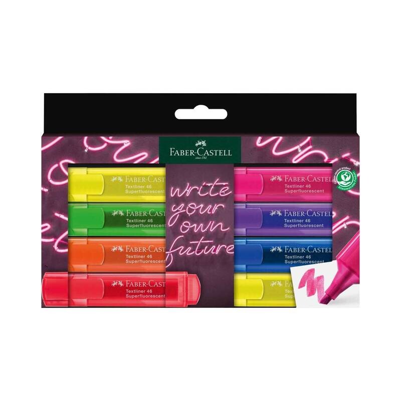 Marcador Faber-Castell Textliner 46SF GenZ Neón 8 Colores