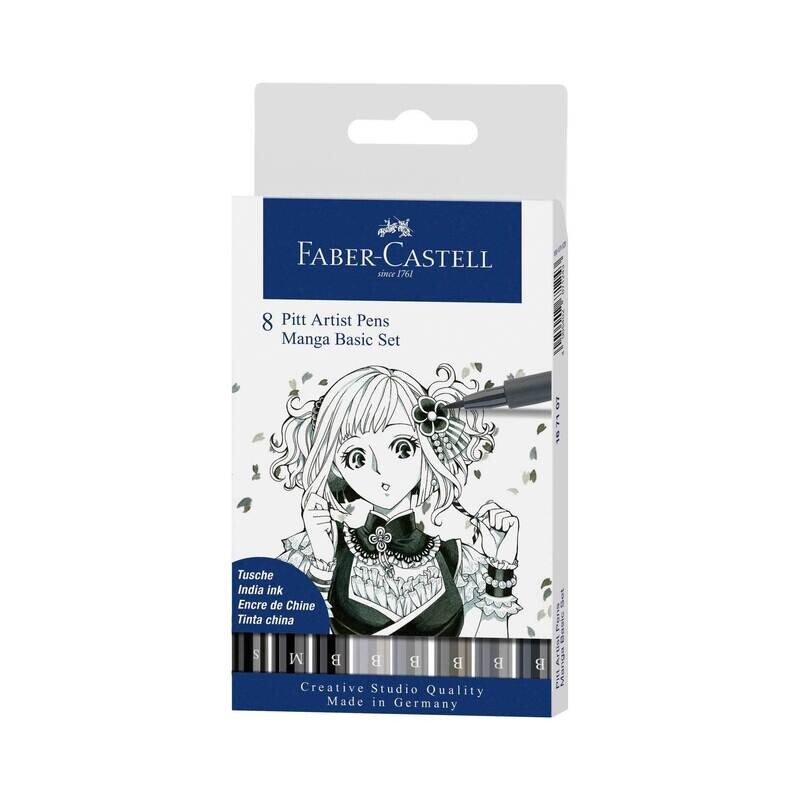 Marcador Faber-Castell Pitt Artist Pen Manga 8 Piezas