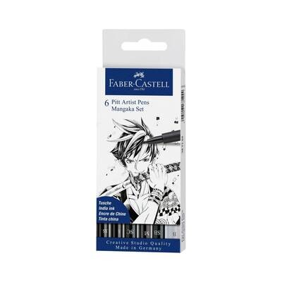 Marcador Faber-Castell Pitt Artist Pen Manga 6 Piezas Mangaka